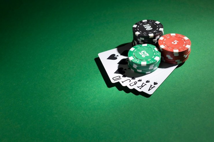 Antarmuka permainan AduQ di platform ro togel dengan kartu dan dadu digital